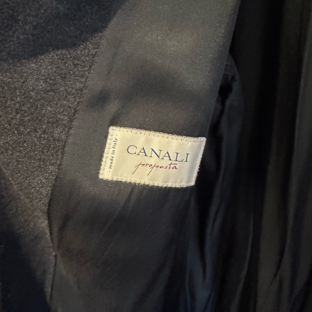 Canali grey wool overcoat 46 - Picture 3 of 4